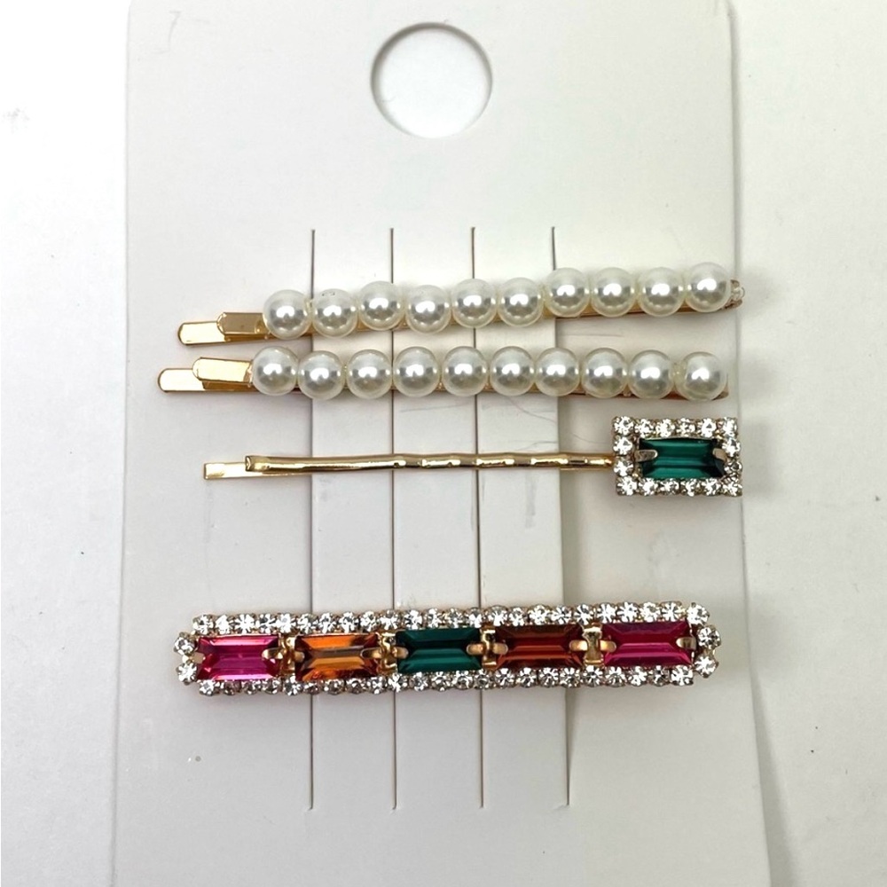 Hair Pins Barrettes Assortment of 4 New